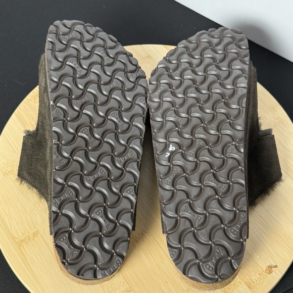 Birkenstock Sandals Men\'s Size 10 (43) Brown Arizona Shearling Sandals No Box